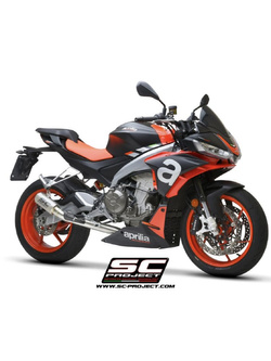 Pełny układ wydechowy SC-Project z tłumikiem motocyklowym CR-T Aprilia Tuono 660 (21-) tytan