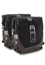 Zestaw sakw bocznych Legend Gear LC2 ze stelażami SW-Motech Husqvarna Svartpilen (23-)/ Vitpilen 401 (23-25) czarno-brązowe [poj.: 2 x 13,5 L]
