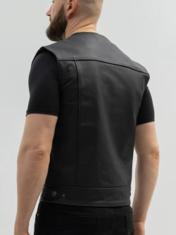 Kamizelka motocyklowa skórzana Broger Blade czarna