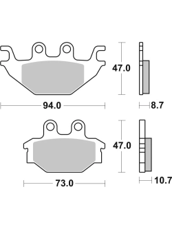 Klocki hamulcowe Brembo CC Yamaha MT-125 (15-)/ YZF-R125 (08-13, 15-) [kpl. na 1 tarczę]
