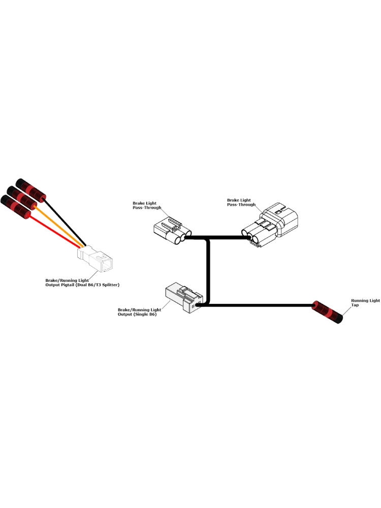 Adapter przewodów świateł hamowania Denali Ducati DesertX (23-)