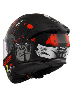 Kask integralny LS2 FF808 Stream II Angry Monkey czarno-czerwony matowy
