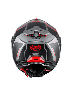 Kask integralny Premier Typhoon BA17 BM czarno-szaro-czerwony matowy