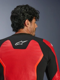 Kurtka motocyklowa skórzana Alpinestars GP Force Airflow v2 czarno-czerwona
