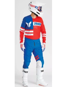 Bluza enduro Thor Launchmode Patriot czerwono-biało-niebieska