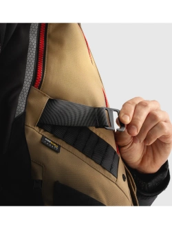 Kurtka motocyklowa tekstylna Rebelhorn Hardy 3.0 brązowo-szaro-czerwona