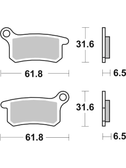Klocki hamulcowe Brembo SD Gas Gas MC 65 (21-)/ Husqvarna CR 65 (11-13)/ TC 65 (17-)/ KTM SX 65 (17-) [kpl. na 1 tarczę]