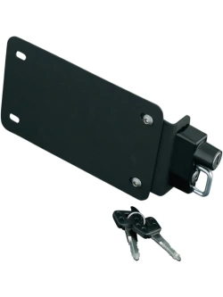 Ramka rejestracyjna z zamkiem Kuryakyn czarna