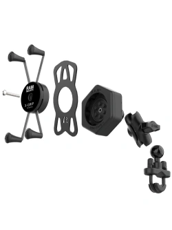 Uchwyt na telefon RAM X-Grip duży z adapterem tłumiącym wibracje i podstawą w kształcie litery U - krótki