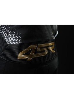 Kombinezon motocyklowy damski jednoczęściowy 4SR Racing Nova AR czarno-biało-złoty