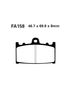 Klocki hamulcowe EBC FA158 46.7 x 69.8 x 8mm NA PRZÓD