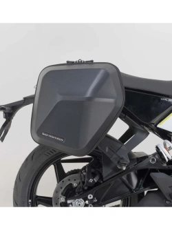 Zestaw: kufry boczne plastikowe Urban ABS + stelaże SLC SW-Motech Husqvarna Svartpilen (23-)/ Vitpilen 401 (23-25) [poj.: 2 x 16,5l]
