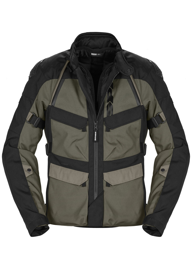 Kurtka motocyklowa tekstylna Spidi RW H2Out czarno-szaro-zielona