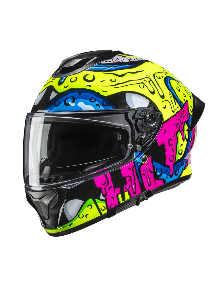 Kask integralny HJC C71 Squeeze żółto-różowy