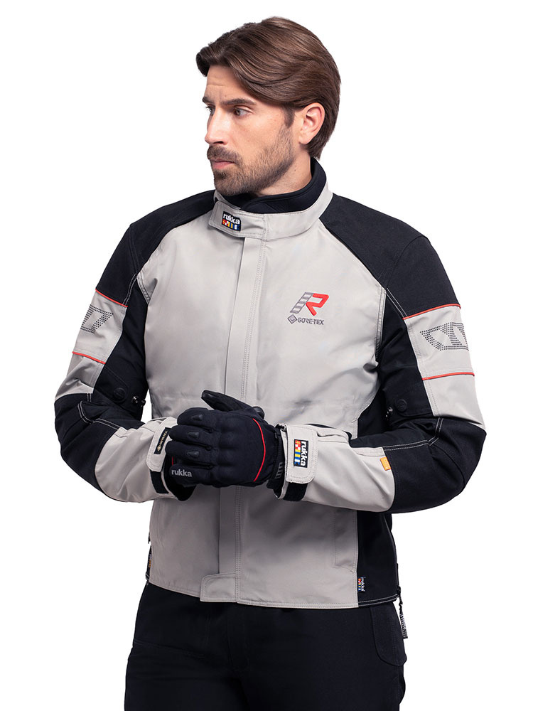 Kurtka motocyklowa tekstylna Rukka R-EX 2.0 czarno-srebrna