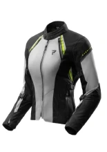 Kurtka motocyklowa damska tekstylna Rebelhorn Swift czarno-szara-fluo