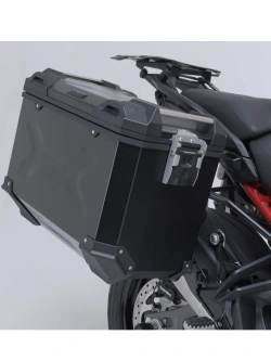 Zestaw: kufry boczne + kufer centralny TRAX ADV + stelaże SW-Motech Ducati Multistrada V4 / S (20-)/ Pikes Peak (21-)/ Rally (23-) czarne