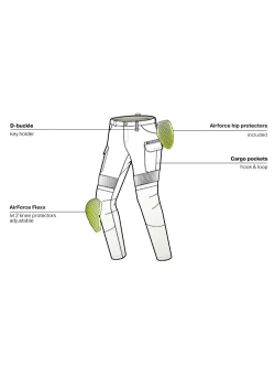 Jeansy motocyklowe damskie Shima Giro 3.0 khaki