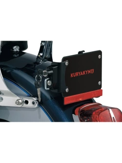 Ramka rejestracyjna z zamkiem Kuryakyn czarna