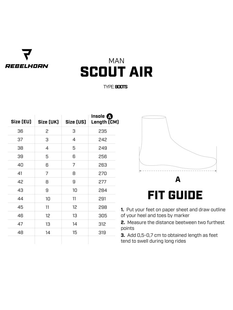 Buty motocyklowe turystyczne Rebelhorn Scout Air