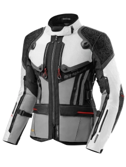Kurtka motocyklowa damska tekstylna Shima Tracker jasnoszara
