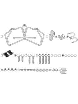 Stelaż kufrów bocznych Monokey, Retro Fit Kappa Triumph Bonneville T120 (16-)/ T100 (17-22)