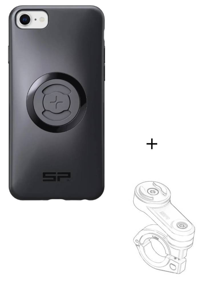 Zestaw na motocykl: etui SPC+ na telefon iPhone SE/8/7/6S/6 + mocowanie SP Connect
