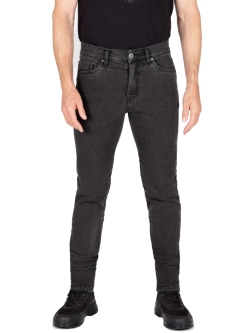 Jeansy motocyklowe Knox Colton Slim Charcoal czarne