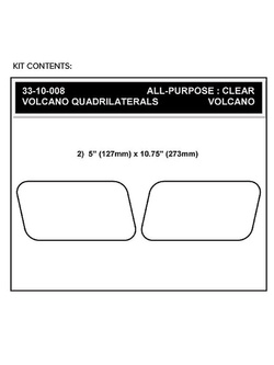 Pady boczne na zbiornik paliwa Stompgrip Quadrilateral Volcano przezroczyste