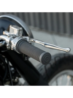 Manetki motocyklowe Biltwell Kung Fu TPV do kierownic o średnicy 25.4 [mm] szare