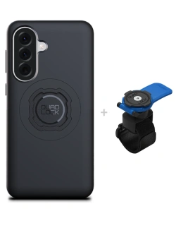 Zestaw: etui MAG na telefon Samsung Galaxy A57 (magnetyczne) + uchwyt Quad Lock montowany za pomocą paska z szybkozłączką