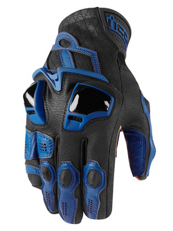 Rękawice motocyklowe Icon Hypersport Short czarno-niebieskie