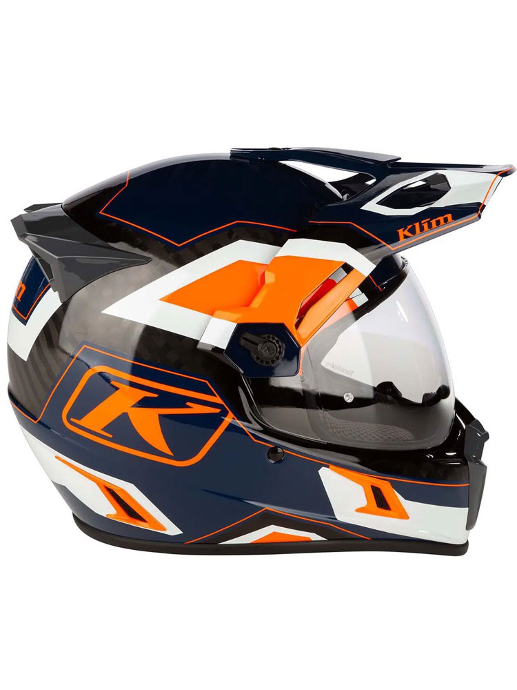 Kask integralny Klim Krios PRO Karbon pomarańczowo-niebieski