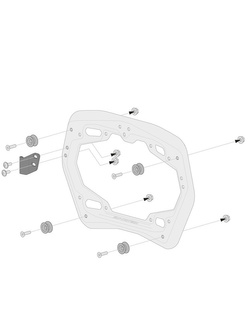 Zestaw: kufry boczne 45/37L + kufer centralny 38L TRAX ADV+ stelaże SW-MOTECH Ducati DesertX (22-)/ Rally (23-) czarne