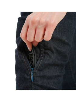 Jeansy motocyklowe damskie Dainese Denim Slim Lady Tex niebieskie