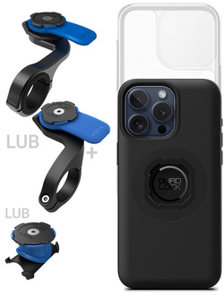 Zestaw rowerowy: etui MAG na telefon iPhone 15 Pro Max (magnetyczne) + wodoodporny pokrowiec MAG + mocowanie Quad Lock