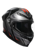 Kask integralny AGV K6 S Karve czarno-szaro-czerwony matowy