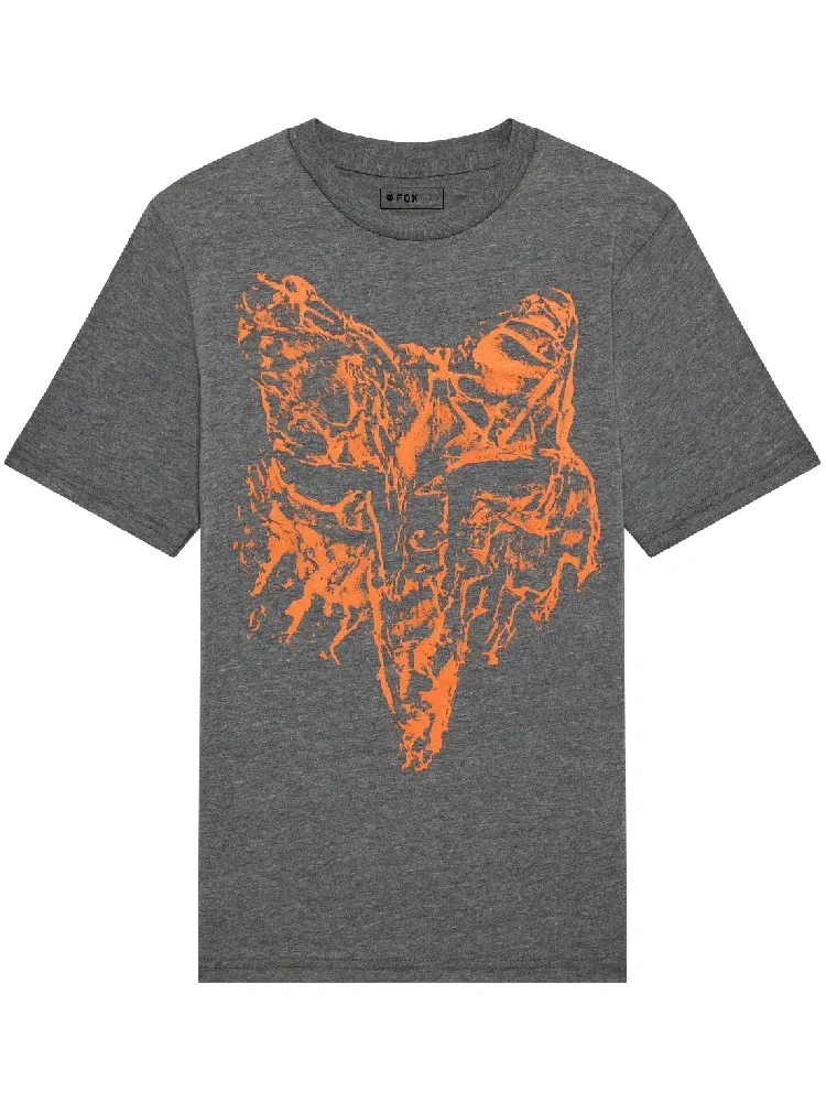 Koszulka dziecięca Fox Image Print Head szaro-pomarańczowa