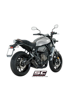 Pełny układ wydechowy 2-1, SC-Project S1 Titanium + Carbon [Matt Black] - Yamaha MT-07 [17-20]