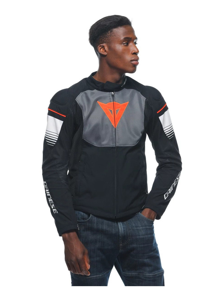Kurtka motocyklowa tekstylna Dainese Air Fast Tex czarno-szaro-biała