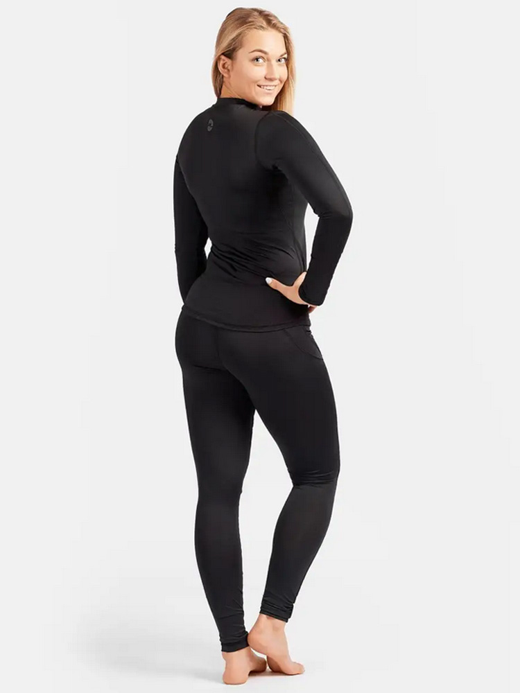 Koszulka termoaktywna damska z długim rękawem Redline Venus Zero Wind x Outlast czarne