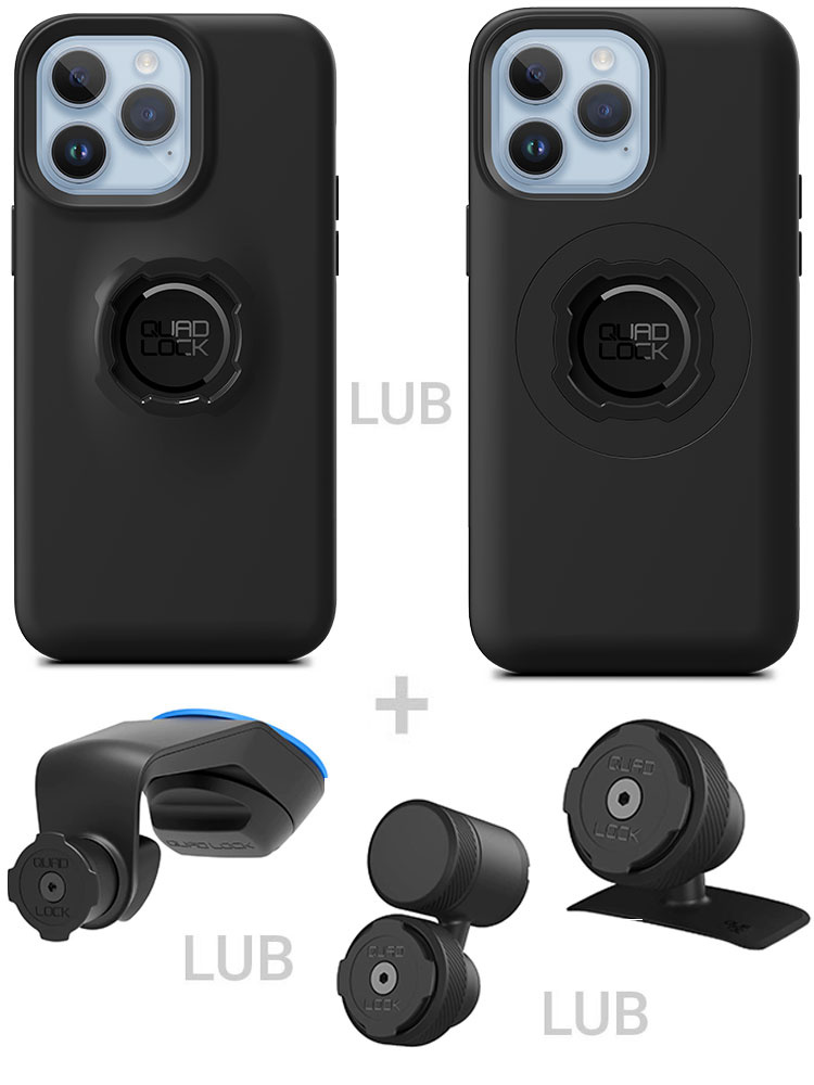 Zestaw do samochodu: etui na telefon iPhone 14 Pro Max + mocowanie Quad Lock