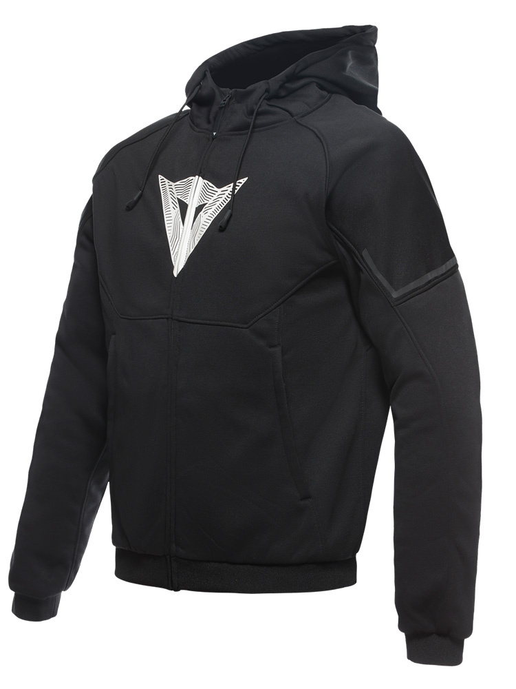 Bluza motocyklowa z kapturem Dainese Daemon-X Safety zapinana na zamek, czarno-biała