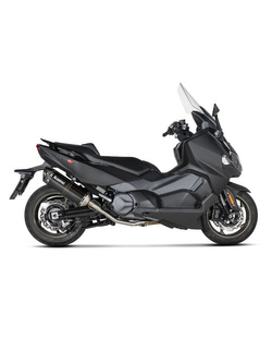 Pełny układ wydechowy Akrapovič Racing Line Sym Maksym TL (20) [czarna stal nierdzewna/ włókno węglowe]