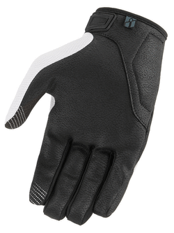 Rękawice motocyklowe Icon Hooligan CE biało-czarne