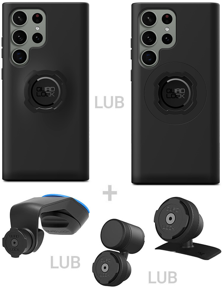 Zestaw do samochodu: etui na telefon Samsung Galaxy S23 Ultra + mocowanie Quad Lock