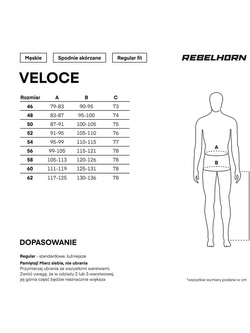 Spodnie motocyklowe skórzane Rebelhorn Veloce czarno-białe