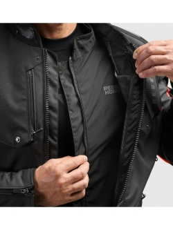 Kurtka motocyklowa tekstylna Rebelhorn Hiker IV czarno-szaro-czerwona