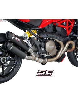 Podwójny tłumik SC-Project GP-Tech Carbon (Slip on) - Ducati Monster 1200 / S [14-16]