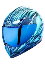 Kask integralny Icon Domain Nouveau niebieski